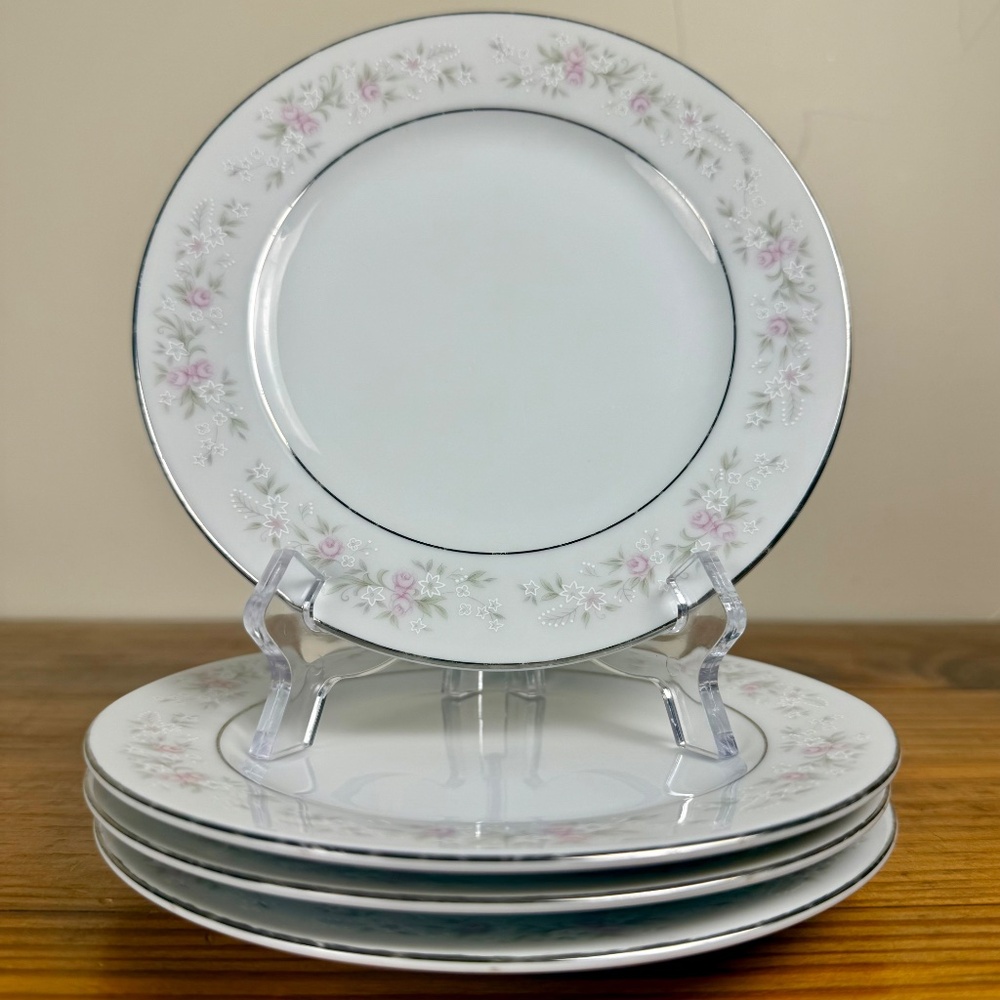 Vintage Maria Y&Y Fine Porcelain Dessert Plates – Set of 4, Japan, 6.5" - Picture 8 of 13